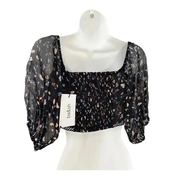 NWT Ba&sh Topaz Crop Floral Top size XS - Picture 5 of 15